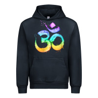 Navy womens om symbol   psy trance goa yoga meditation buddhism buddhist v Urban Hoodie - linhVisuals