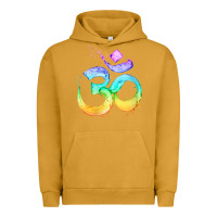 Pigment Peanut Butter womens om symbol   psy trance goa yoga meditation buddhism buddhist v Urban Hoodie - linhVisuals