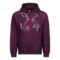 Mauve Wine beauty the beast love Urban Hoodie - linhVisuals