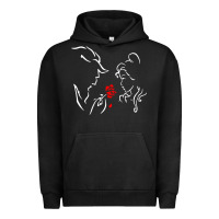 Pigment Black beauty the beast love Urban Hoodie - linhVisuals