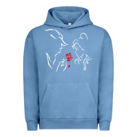 Pigment Pebble Blue beauty the beast love Urban Hoodie - linhVisuals