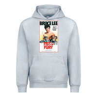 Heather Grey fist of fury by bruce Urban Hoodie - linhVisuals