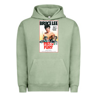 Pigment Oil Green fist of fury by bruce Urban Hoodie - linhVisuals