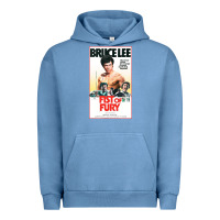 Pigment Pebble Blue fist of fury by bruce Urban Hoodie - linhVisuals