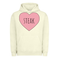 Pigment Pistachio i heart steak Urban Hoodie - linhVisuals