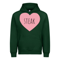 Forest Green i heart steak Urban Hoodie - linhVisuals