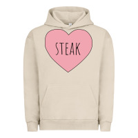 Pigment French Oak i heart steak Urban Hoodie - linhVisuals
