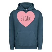 Pigment Midnight Navy i heart steak Urban Hoodie - linhVisuals