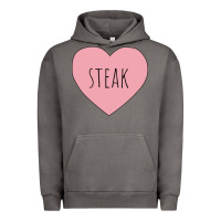 Pigment Tornado i heart steak Urban Hoodie - linhVisuals