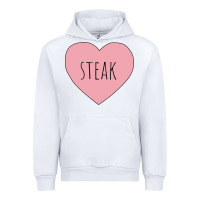 White i heart steak Urban Hoodie - linhVisuals