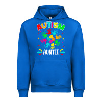 Cobalt autistic auntie puzzle support family autism awareness sweatshirt Urban Hoodie - linhVisuals