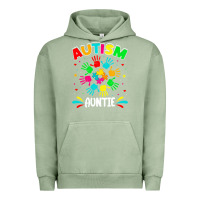 Pigment Oil Green autistic auntie puzzle support family autism awareness sweatshirt Urban Hoodie - linhVisuals