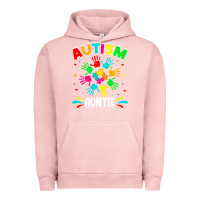 Pigment Salmon autistic auntie puzzle support family autism awareness sweatshirt Urban Hoodie - linhVisuals