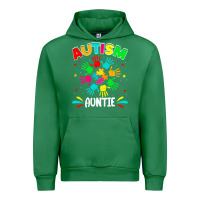 Emerald autistic auntie puzzle support family autism awareness sweatshirt Urban Hoodie - linhVisuals