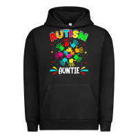 Pigment Black autistic auntie puzzle support family autism awareness sweatshirt Urban Hoodie - linhVisuals