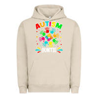 Pigment French Oak autistic auntie puzzle support family autism awareness sweatshirt Urban Hoodie - linhVisuals
