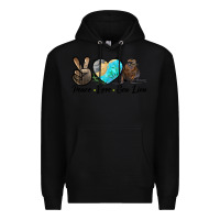 Black Peace Love Sea Lion Premium Hoodie - LillyAllenDesigns