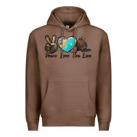 Chestnut Peace Love Sea Lion Premium Hoodie - LillyAllenDesigns