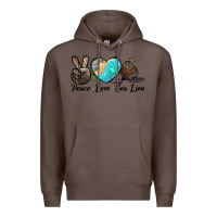 Coffee Peace Love Sea Lion Premium Hoodie - LillyAllenDesigns