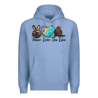Colony Blue Peace Love Sea Lion Premium Hoodie - LillyAllenDesigns