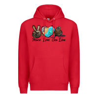 Red Peace Love Sea Lion Premium Hoodie - LillyAllenDesigns