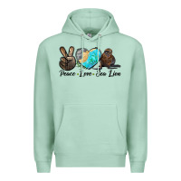 Seafoam Peace Love Sea Lion Premium Hoodie - LillyAllenDesigns