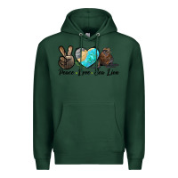 Sports Green Peace Love Sea Lion Premium Hoodie - LillyAllenDesigns