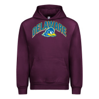 Mauve Wine delaware blue hens Urban Hoodie - linhVisuals
