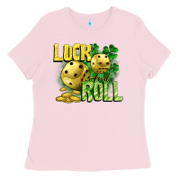 Bubblegum Pink Luck and roll Ladies Tee - CowGirlArtShop