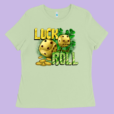Luck And Roll Ladies Tee Designed By Cowgirlartshop