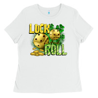 White Luck and roll Ladies Tee - CowGirlArtShop