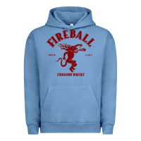 Pigment Pebble Blue vintag fireball   whisky Urban Hoodie - linhVisuals
