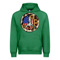 Emerald Peace sign Urban Hoodie - JahusDesignShop