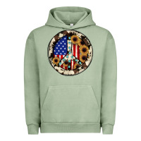 Pigment Oil Green Peace sign Urban Hoodie - JahusDesignShop