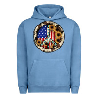 Pigment Pebble Blue Peace sign Urban Hoodie - JahusDesignShop