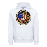 White Peace sign Urban Hoodie - JahusDesignShop
