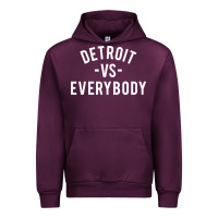 Mauve Wine det roit vs everybody Urban Hoodie - linhVisuals