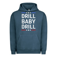Pigment Midnight Navy drill baby drill t shirt support usa energy independence t shirt Urban Hoodie - linhVisuals