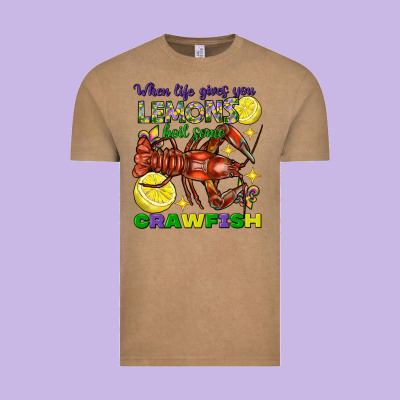 When Life Gives You Lemons Boil Some Crawfish Vintage Tee Designed By Fadigitalartstudio