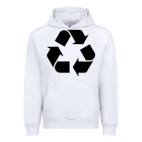 White Recycle Urban Hoodie - linhVisuals