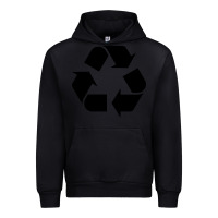 Black Recycle Urban Hoodie - linhVisuals
