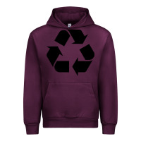 Mauve Wine Recycle Urban Hoodie - linhVisuals