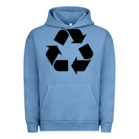 Pigment Pebble Blue Recycle Urban Hoodie - linhVisuals