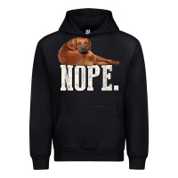 Black nope lazy rhodesian ridgeback t shirt dog lover gift tee Urban Hoodie - linhVisuals