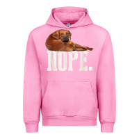 Fuchsia Pink nope lazy rhodesian ridgeback t shirt dog lover gift tee Urban Hoodie - linhVisuals