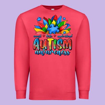 Autism Awareness Accept Love Understand Premium Sweatshirt Designed By Jahusdesignshop