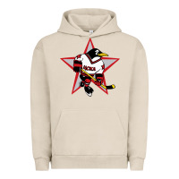 Pigment French Oak Red Penguin 1990's Russian Urban Hoodie - linhVisuals