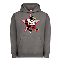 Pigment Tornado Red Penguin 1990's Russian Urban Hoodie - linhVisuals