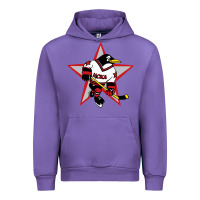 Tulip Red Penguin 1990's Russian Urban Hoodie - linhVisuals