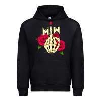 Black motionless in white Urban Hoodie - linhVisuals